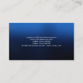 Moden Blue Handwrite Script Hair Stylist Visitekaartje (Achterkant)