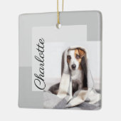 Moden Minimal Geometric Dog Photo Ornement (Gauche)