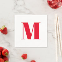 Moden monogram rood initiaal letter elegant