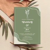 Moden Retro 70s bruiloft Kaart