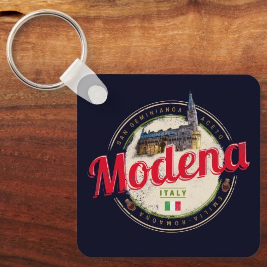 Modena Emilia-Romagna Balsamic Italië Souvenir Sleutelhanger (Voorkant)