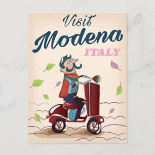 Modena Italy Scooter-reisposter Briefkaart