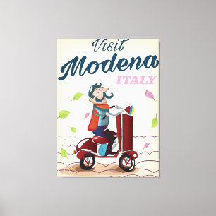 Modena Italy Scooter-reisposter Canvas Afdruk