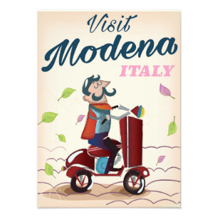 Modena Italy Scooter-reisposter Foto Afdruk