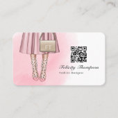 Modeontwerper Monogram QR-code Visitekaartje (Voorkant)