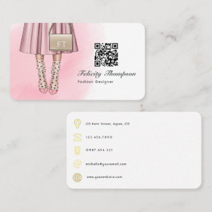 Modeontwerper Monogram QR-code Visitekaartje