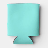 moder chic minimalist monogram turquoise aqua blau blikjeskoeler (Voorkant)