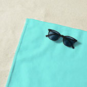 moder chic minimalist monogram turquoise aqua blau strandlaken (In situ)