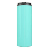 moder chic minimalist monogram turquoise aqua blau thermosbeker (Achterkant)