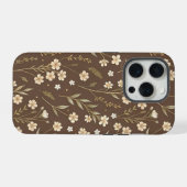 Moder Pattern Wilflowers Brown Background (Verso Horizontal)