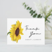 Moder Russe Mariage de tournesol Carte de remercie (Debout devant)