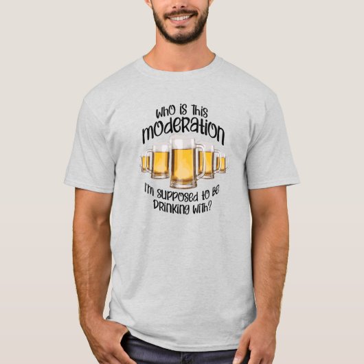 Moderatie (in drink) t-shirt (Voorkant)