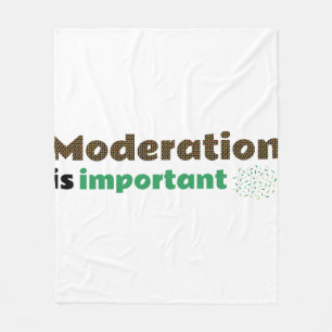 Moderatie is belangrijk NL Fleece Deken