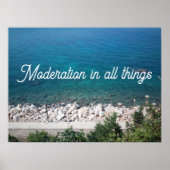 Modération en toutes choses mer proverbe poster (Devant)
