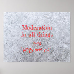 Modération en toutes choses souhaite une affiche d