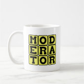 Moderator, arbiter koffiemok (Links)