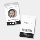 Modérée photo personnalisée et badge de l'employé (Avant & arrière)