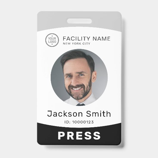 Modérée photo personnalisée et badge de l'employé (Avant)