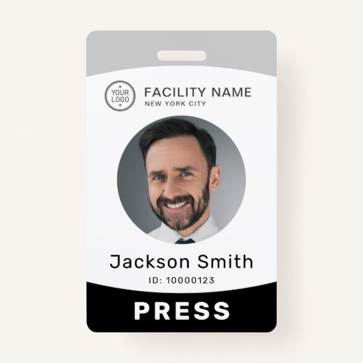 Modérée photo personnalisée et badge de l'employé (Devant)