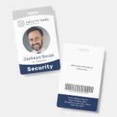 Modérée photo personnalisée et badge de l'employé (Recto et verso)