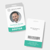 Modérée photo personnalisée et badge de l'employé (Recto et verso)