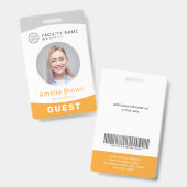 Modérée photo personnalisée et badge de l'employé (Recto et verso)