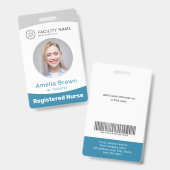 Modérée photo personnalisée et badge de l'employé (Recto et verso)