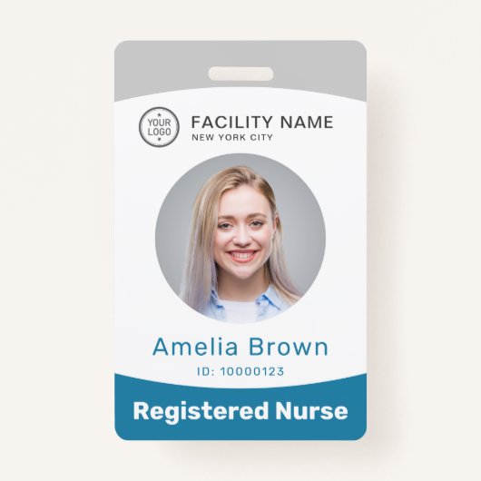 Modérée photo personnalisée et badge de l'employé (Devant)