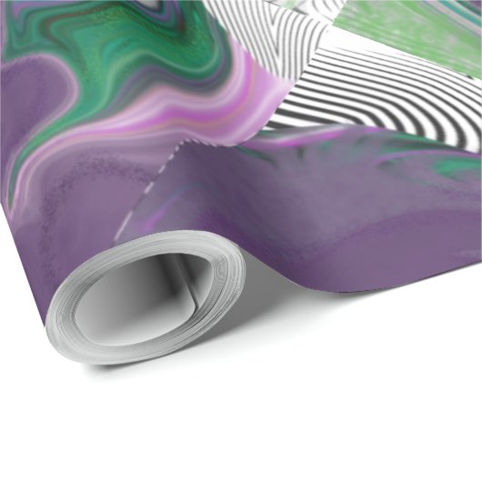 MODERLIJNEN - KLEUR PAARS GROEN CADEAUPAPIER (Rol Hoek)