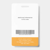 Moderm aangepaste foto- en naamplaatje badge (Achterkant)