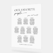 Modern 10 Tables Welcome Seating Chart (Angle)