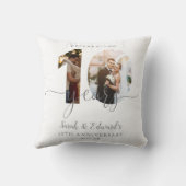 Modern 10th Wedding Jubileum 2 Foto Kussen (Achterkant)