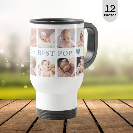 Modern 12 Photo Collage Blue World's Best Pop Reisbeker