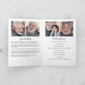 Modern 16-foto gevouwen begrafenisprogramma programma (Binnen)