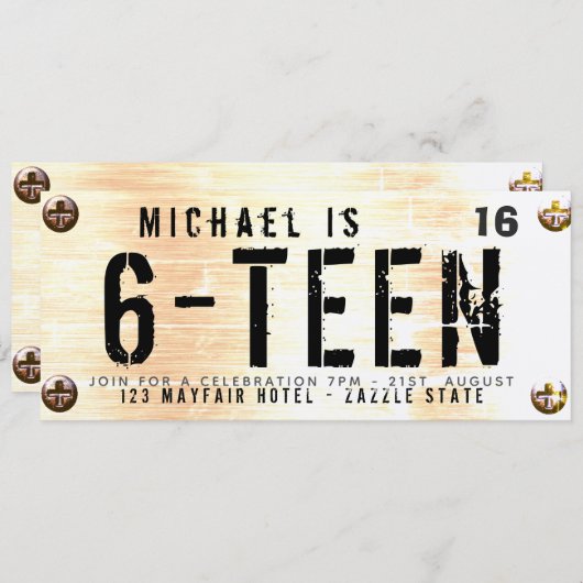 MODERN 16e MAANDAGENTJES Bord CERTIFICERING Kaart (Voorkant / Achterkant)