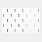 MOdern 16e verjaardagsfeestje inpakpapier (Voorkant 2)