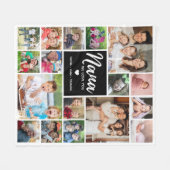 Modern 17 Photo Collage Nana We Love You White Fleece Deken (Voorkant (Horizontaal))