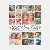 Modern 19 Foto Collage Best Nana Ever Fleece Deken (Voorkant)