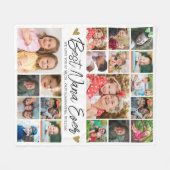Modern 19 Foto Collage Best Nana Ever Fleece Deken (Voorkant (Horizontaal))