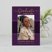 Modern | 1 Aankondiging van het Afstuderen Foto Fo (Staand Voorkant)