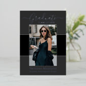 Modern | 1 Aankondiging van het Afstuderen Foto Fo (Staand Voorkant)