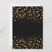 Modern 2015 Gold Black Graduation Party Invitation Kaart (Achterkant)