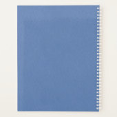 Modern 2021 Elegant Blue Personalized Name Planner (Achterkant)