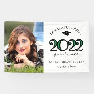 Modern 2022 Green Photo Afstuderen Spandoek
