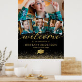 Modern 2023 Afstuderen Foto Welkom Poster (Keuken)