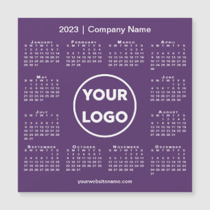 Modern 2023: Logo van het Kalenderbedrijf op Paars