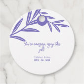 modern 2024 victor Paarse bladeren Bedankjes Labels (Voorkant)