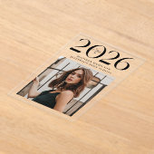 Modern 2025 Foto Acryl Afstuderen Aankondiging Uitnodigingen (Laagn)