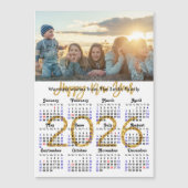 Modern 2025 Kalender Gold Script Eenvoudig Magneti (Voorkant)