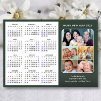 Modern 2025 Kalender Sage Green 5 Foto Magnetisch